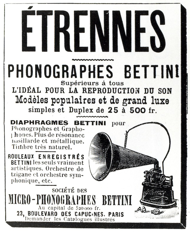 Etrennes - Phonographes Bettini