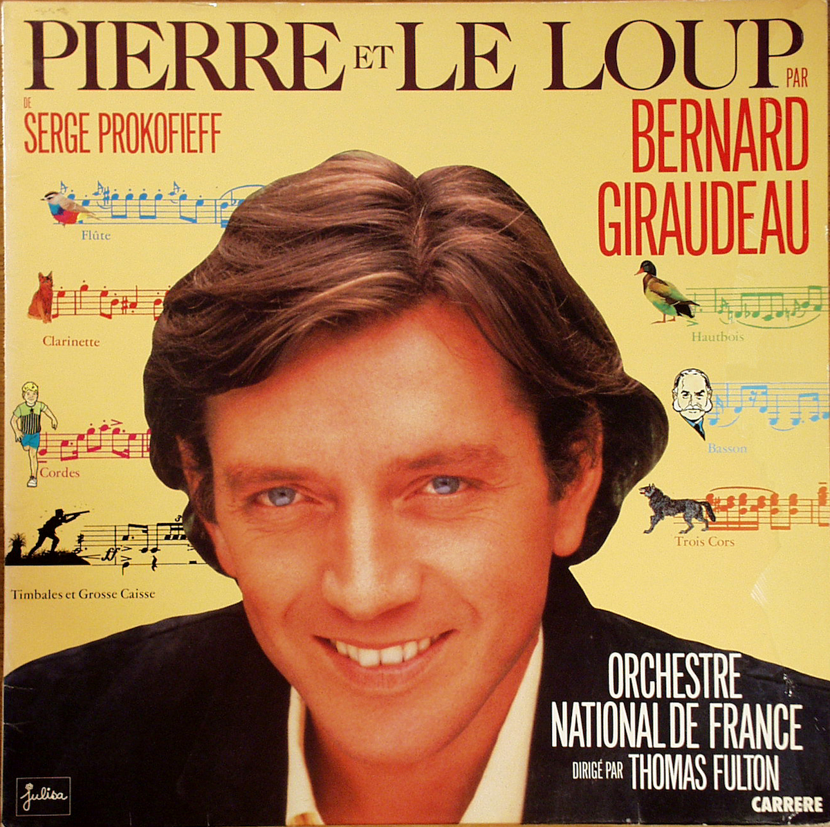 Version Bernard Giraudeau 33 Tours simple 1985, Produit par Yves Razé, alias J-François Michael