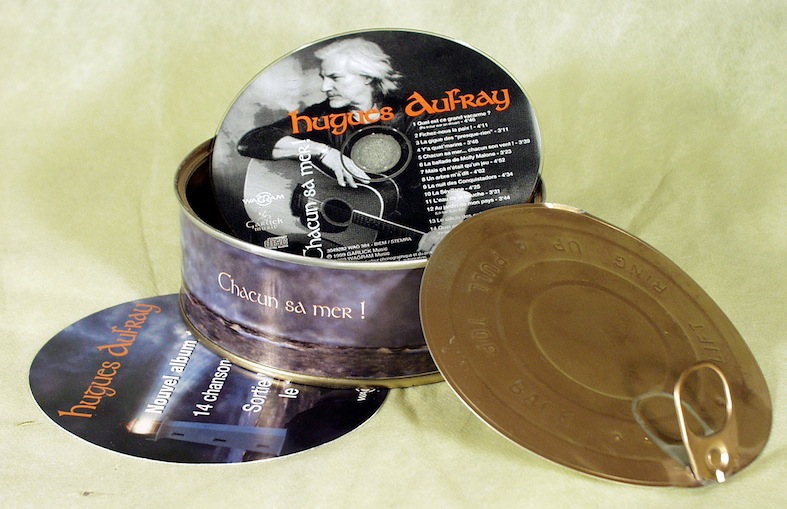 CD d'Hugues Aufray en Boite de Conserve Metallique, 1999