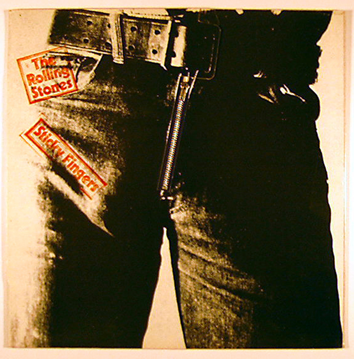 Pochette Originale dite 'Braguette' de l'Album Sticky Fingers, 1971, Pochette signée Andy Warhol
