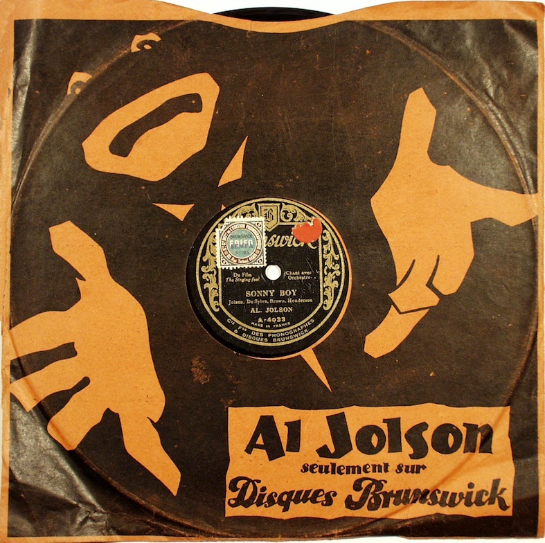 Al Jolson avec Pochette Illustré, sur Label Brunswick